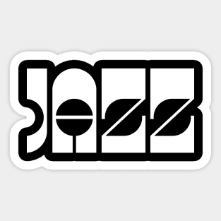 jazz text logo design Sticker